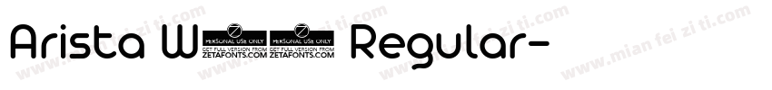 Arista W05 Regular字体转换
